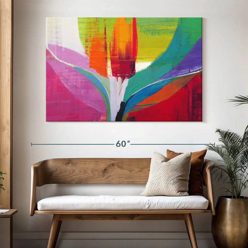 Abstrait tulipe Avery, H 34 po x l 51 po