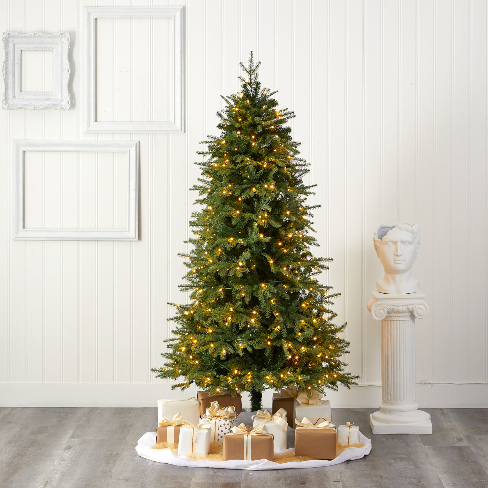 Easy Set-Up Lighted Christmas Tree, 6.5' H