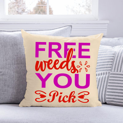 Citation amusante «Garden Lover» 498 - Coussin décoratif inclus