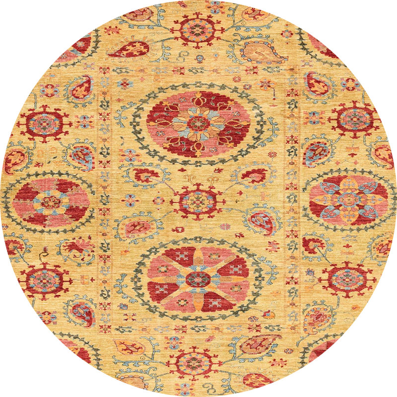Abstract Indoor Rug, Round 3'