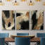 Baked Paintstrokes I, reproduction encadrée sur toile 3 pièces-91887770-91887771