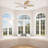 Flush Mount Ceiling Fan with LED Light and Remote-108166617-132999319