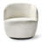 27'' Wide Boucle Upholstered Small Swivel Barrel Chair With Arm