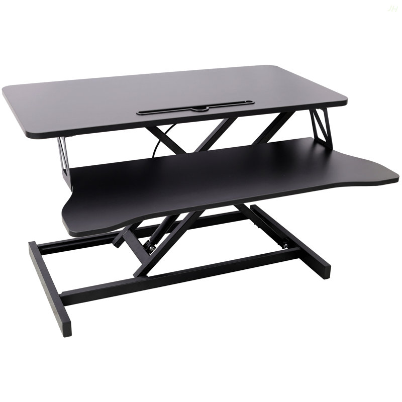 Adjustable Height Standing Laptop Desk,Adjustable Sit To Stand Up Workstation  With Keyboard Tray,Black, Black