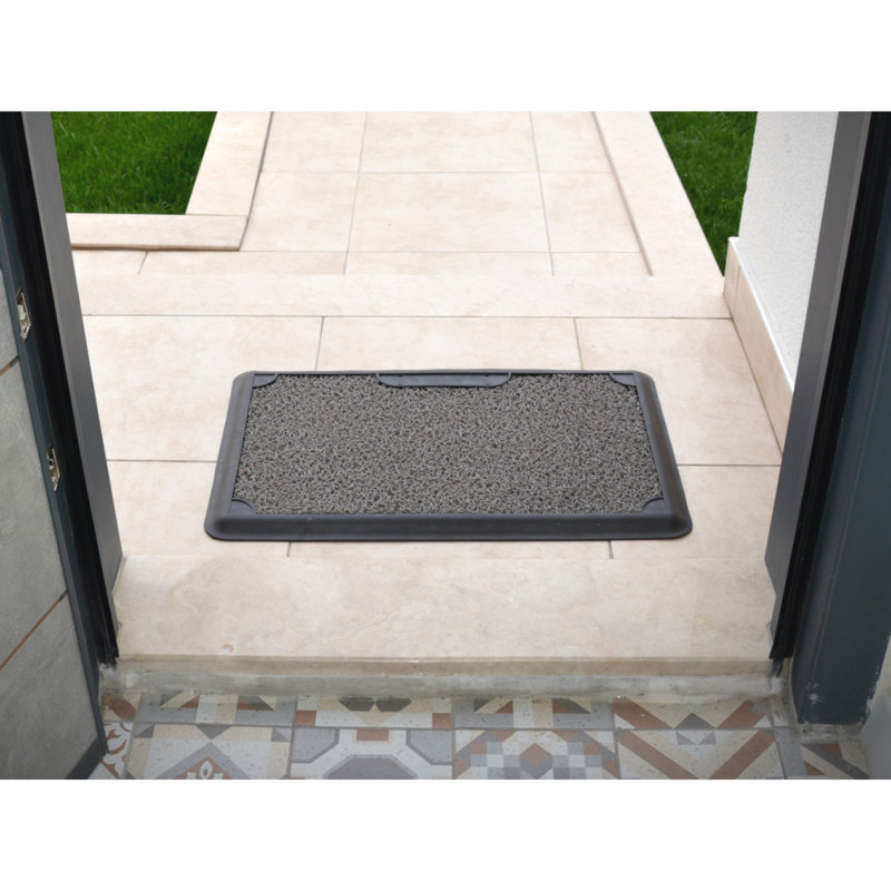 Mahomet Non-Slip Outdoor Doormat, Grey