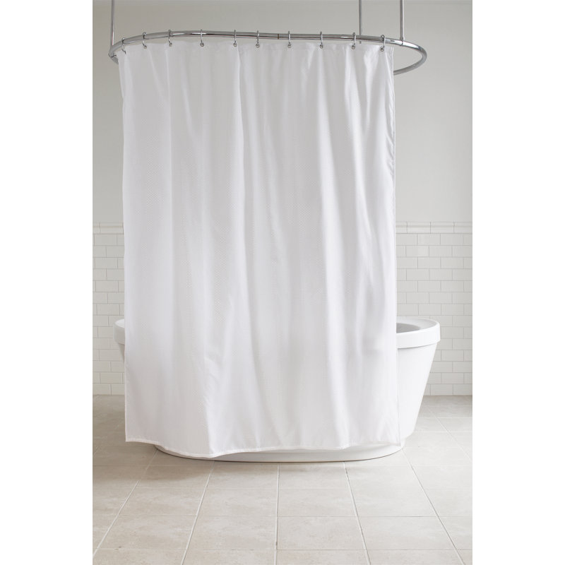 Rideau de douche en tissu simple Midhurst, Blanc