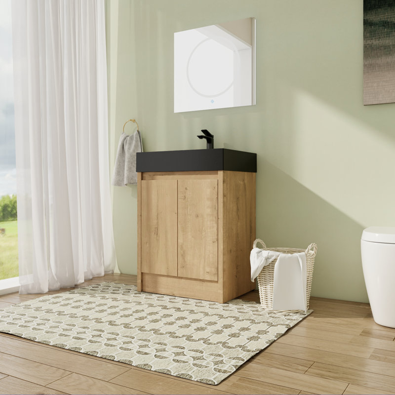 Ensemble de meuble-lavabo simple 23,67 po avec plateau en résine Nelsonia