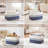 Large Woven Rope Laundry Basket,1(Denim Blue)