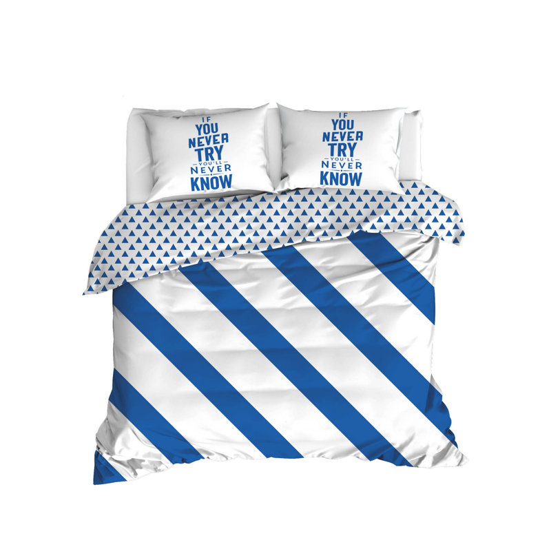 Prussia Striped Duvet Cover Set with Pillowcases, 155 x 220cm Duvet Cover + 1 Pillowcase (50 x 90)