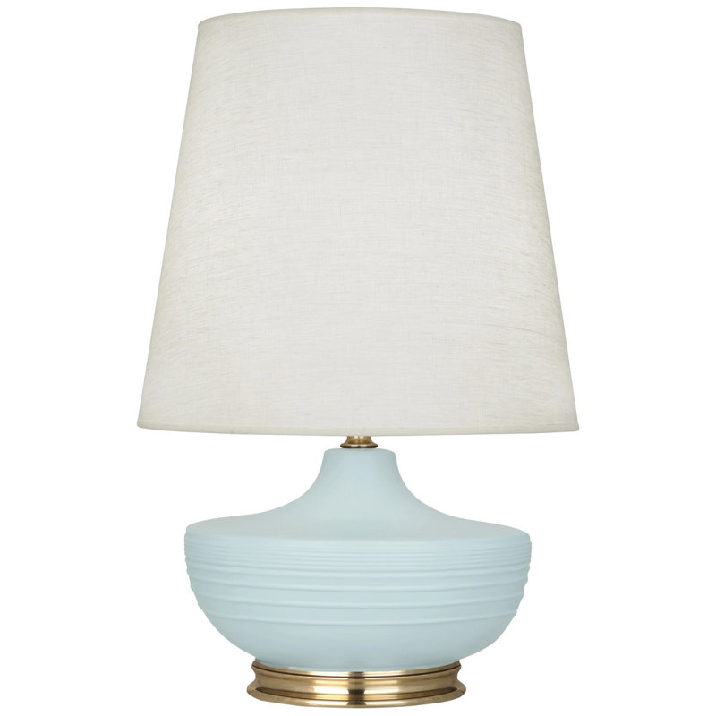 Nolan Table Lamp, Deep Patina Bronze/Matte Sky Blue