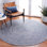 Tapis bleu foncé / ivoire tissé à la main Trombetta