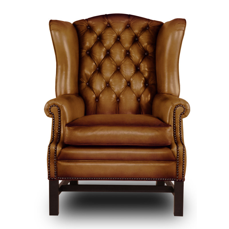 Fauteuil à oreilles Antoinette, Cognac (Maestro Artisano), Oui, Espresso