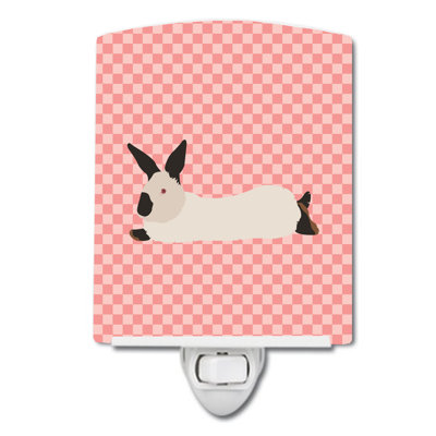 Lampe de nuit en céramique avec chèque de lapin california