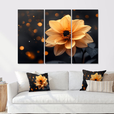 Ensemble de salon noir et jaune Golden Hour Glow Dahlia - Dahlia