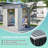 Outdoor Metal Lean-To Storage Shed, Galvanized Floor Frame, Lockable Garden Tool Shed With Side Wall Entry Door-124443852