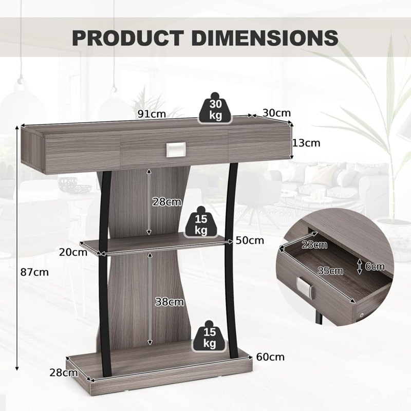 91cm Console Table
