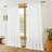 Semi Sheer Rod Pocket Curtain Panel with Tassel Fringe – Faux Linen Textured, Light Filtering, 1 Panel-509945924-509945932