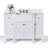 Adeline 48'' Single Bathroom Vanity with Carrara Marble Top-1107604342