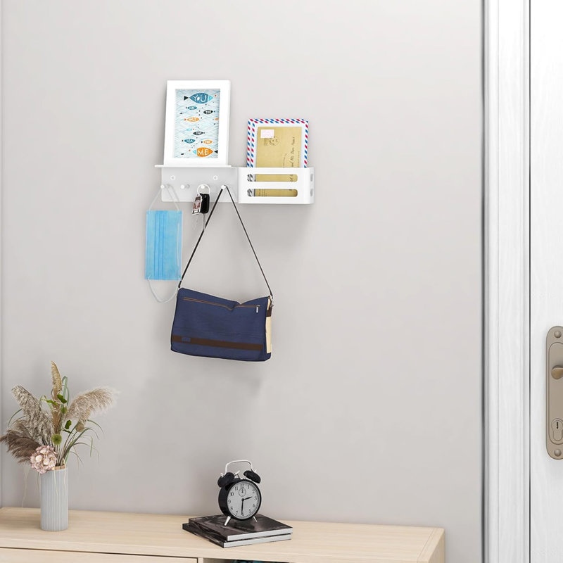 Hall Stainless Steel Wall Organizer, White
