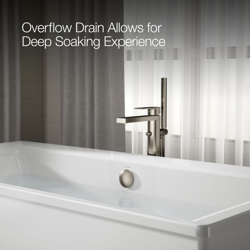 Stargaze 72" x 36" Freestanding Soaking Bathtub, White