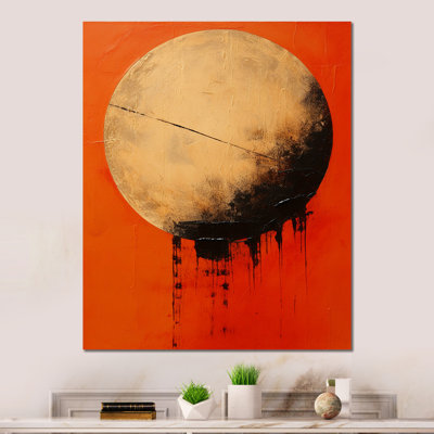 «Persimmon Presence Moon» sur métal