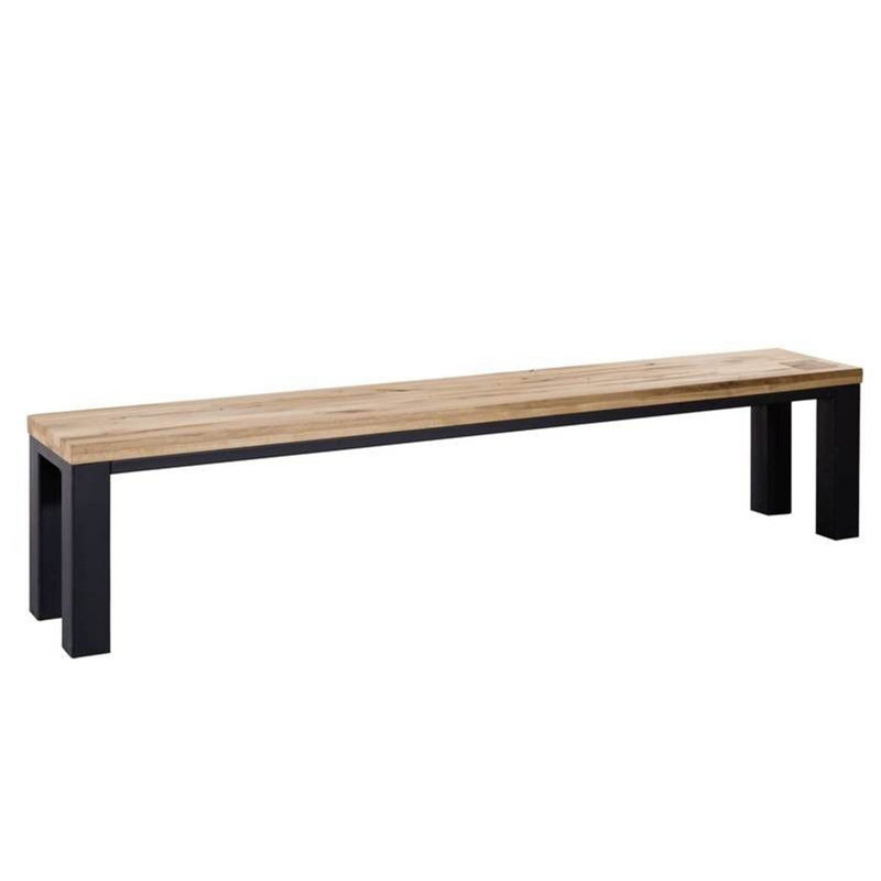 Villanders Solid Wood Bench, 45cm H x 160cm W x 35cm D, Ecru