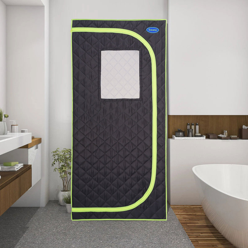 Holaki 1 - Person Portable FAR Infrared Sauna With Remote Control, Green/Black