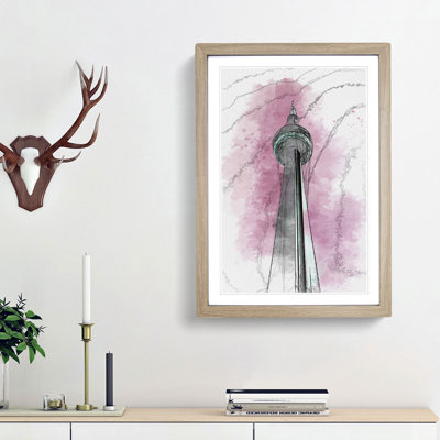 CN Tower in Toronto Canada Abstract Art - Picture Frame Graphic Art Print