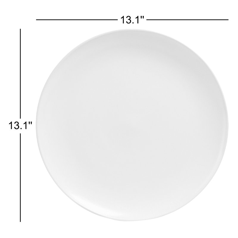 Over&Back Coupe Round Serving Platter, Ivory