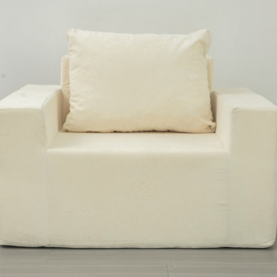 Sofa In A Box Foam Sofa Couch With Pillow, Bean Bag Chairs For Adults Stuffed High-Density Foam, Large Bean Bag Sofa For Living Room Bedroom Gaming Ro by Hokku Designs