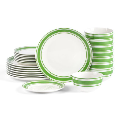 Rival 24-Piece Dinnerware Set Porcelain