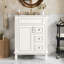 Meuble-lavabo moderne 24 po avec lavabo en céramique, 2 tiroirs, tablette réglable-954094735-954094732