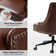 Positano Modern Faux Leather Tilting  Swivel Task Chair with Nailhead Trims