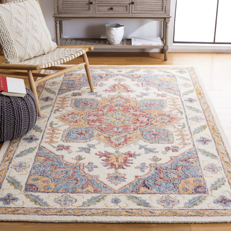 Eli-Phoenix Hand Tufted Wool/Cotton/Latex Oriental Rug in Brown, Rectangle 5' x 8'