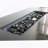 42" Smoked Glass Metal Rectangle Fire Pit-1079290026