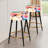 Soft Multicolor Abstract Neutrality Wave II - Abstract Bar Stools Set Of 2