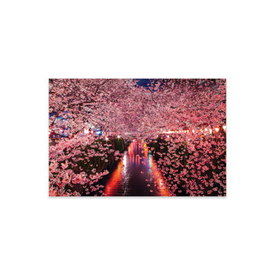 «Japon Cherry Blossom River I» par Alex G Perez, peinture
