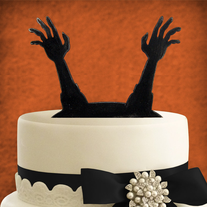 Wood Halloween Cake Topper