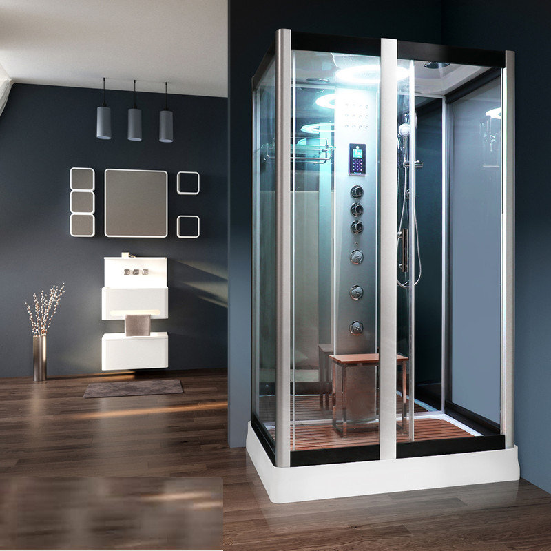 Vidalux Alto Hydro Shower Rectangular - 1200 x 900 - 5 Years Warranty, Mirror
