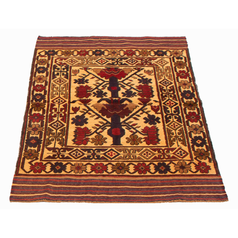 Tapis tadjik brun clair 3 pi 8 po x 5 pi 9 po