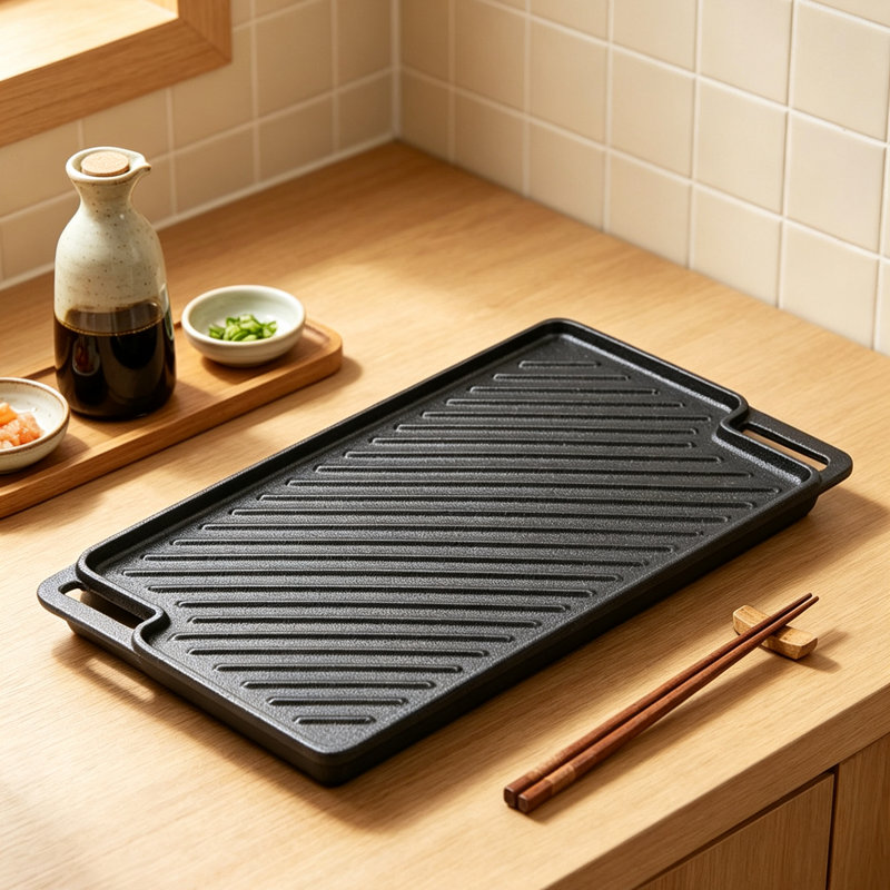 46cm Cast Iron Grill Pan
