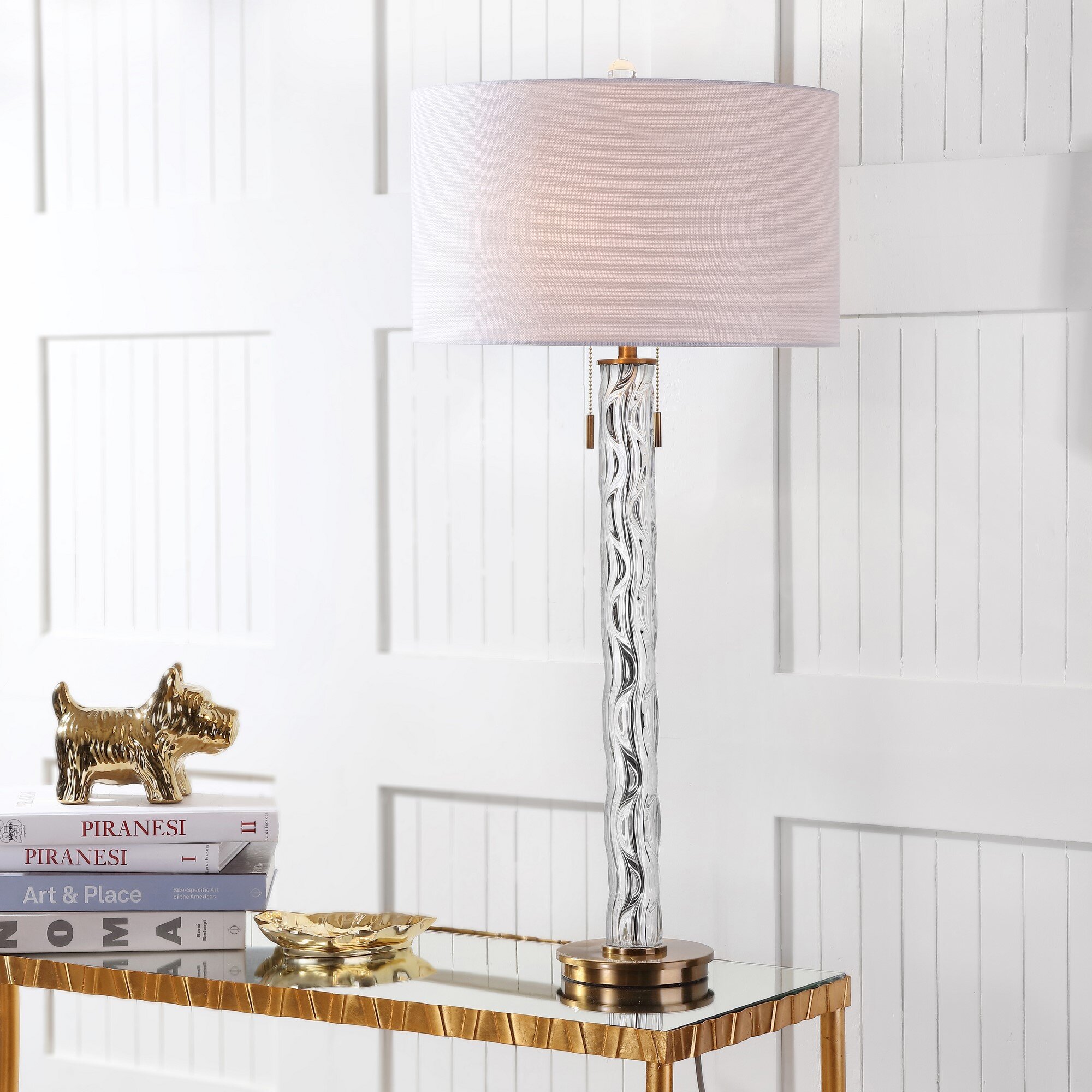 House of Hampton® Cecilia Glass Table Lamp & Reviews | Wayfair