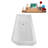 59" Streamline Soaking Freestanding Tub and Tray With Internal Drain-101697836