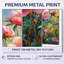 Pivoines dans la fleur sauvage - Ensemble de 2 décorations murales en métal pour jardin-130436601