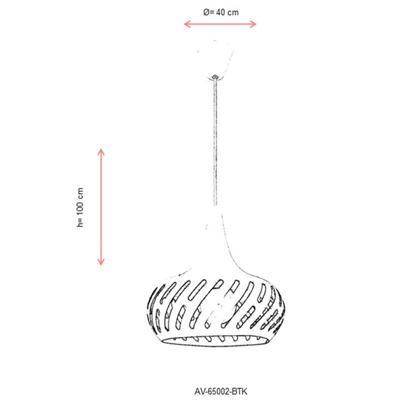 Luminaire suspendu sphère 1 lumière, Bleu / blanc