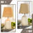 Ceramic Table Lamp with Scallop Shade-2036397905