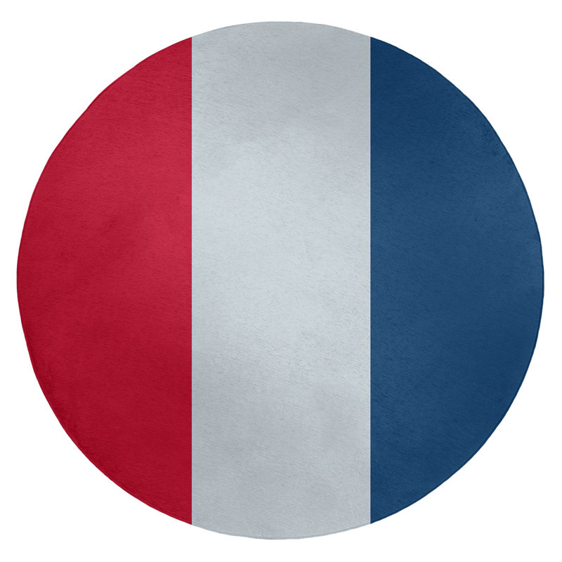 Chenille Striped Indoor Rug, Round 5'