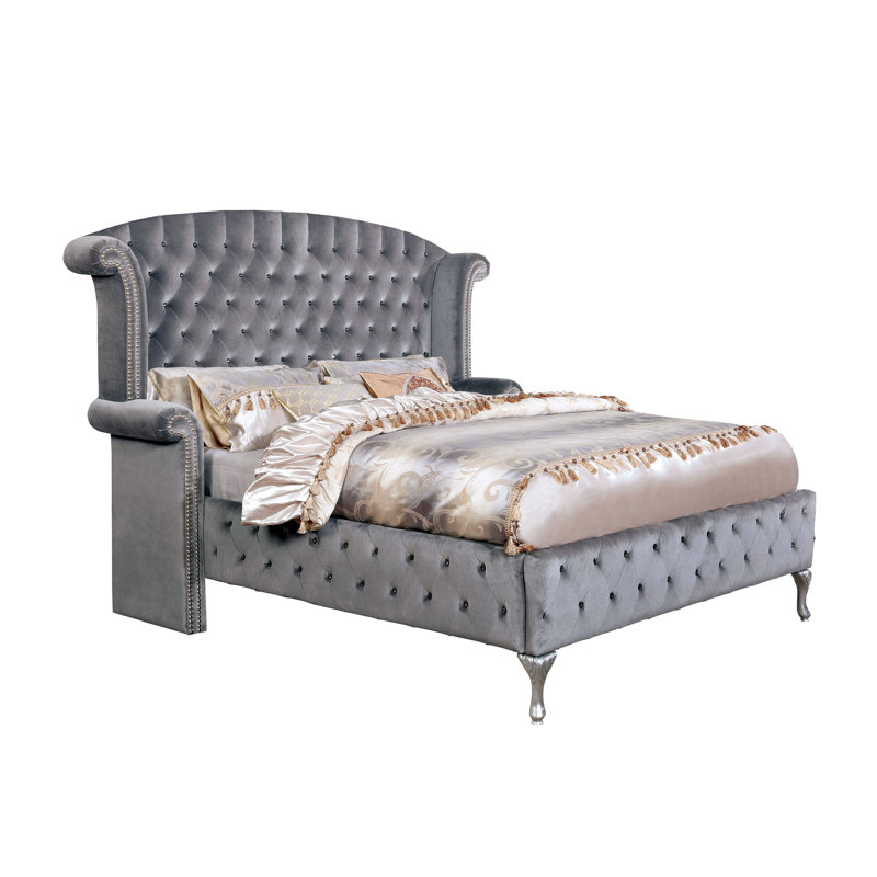 Panneau de lit rembourré wingback Mcnaughton