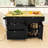 Kitchen Island Set with Drop Leaf, 2 Seating Stools, Storage Drawers and Cabinet-1329511773