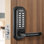 Mechanical Keyless Entry Door Lock, 14 Digit Keypad, Embedded Outdoor Gate Door Locks Set with Keypad and Handle, Water-proof Zinc Alloy, Easy to Install, Garage, Yard, Storage Shed